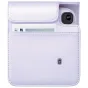Purpura Fujifilm Instax Mini 13 aizsargājošais maciņš ar kapušu, foto glabāšanas kabatu un lēcas izgriezumu