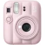Канди-розовый Fujifilm Instax Mini 13 instant camera спереди с 60 мм объективом, встроенной вспышкой, зеркалом для селфи и кнопкой таймера