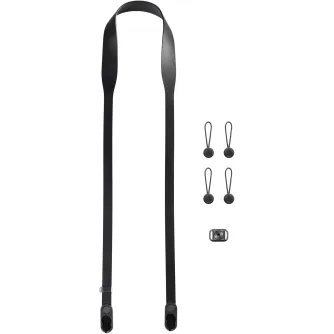 Peak Design Form Leather Long черный ремень для камеры из натуральной кожи, длиной 134 см, с низкопрофильными быстрыми соединителями и четырьмя съемными петлями, а также металлическим быстросъемным элементом.