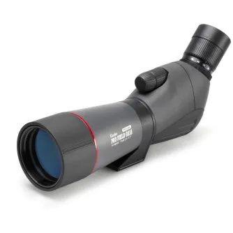 Kenko Pro Field Gaia PFG-48A virzītais tālskatis ar 16‑48× palielinājumu, 65 mm daudzslāņu objektīvu, sarkano akcentu gredzenu, slīpu cauruli un regulējamu okulāru.