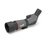 Kenko Pro Field Gaia spotting scope with 16-48× zoom, 65 mm multi-coated lens, splash-proof body, red accent ring, adjustable eyepiece, and tripod mount, displayed with water droplets on a white background.