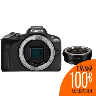 Mirrorless Cameras - Canon EOS R50 Mirrorless Camera with Mount Adapter EF-EOS R - quick order from manufacturer