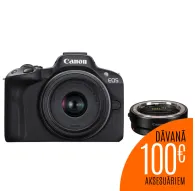 Canon EOS R50 Mirrorless Camera with RF-S 18-45mm Lens + Mount Adapter EF-EOS R