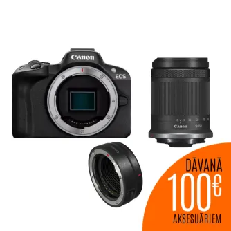 Беззеркальные камеры - Canon EOS R50 Camera Kit with RF-S 18-150mm Lens and Mount Adapter - быстрый заказ от производителя