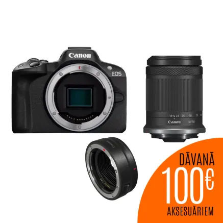 Canon EOS R50 Camera Kit with RF-S 18-150mm Lens and Mount Adapter