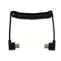 HDMI кабель MITOYA с угловыми золотыми разъемами, спиральный, длина 50 см
