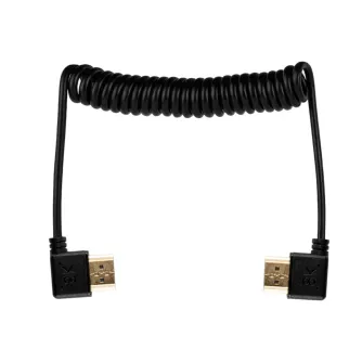 HDMI кабель MITOYA с угловыми золотыми разъемами, спиральный, длина 50 см