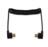 MITOYA leņķa spirālveida HDMI kabelis 50 cm ar zeltītiem labās un kreisās puses savienotājiemMITOYA leņķa spirālveida HDMI kabelis 50 cm ar zeltītiem labās un kreisās puses savienotājiem