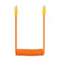 Newell USB-C - USB-C 100 W cable, 1,5 m, Silicone, Spiral, Orange-Yellow