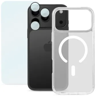 Roobix 3-in-1 Combo Kit for iPhone 17 Pro Max (MagSafe case + glass + lens protection)
