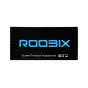 Roobix sealed black packet for screen protector accessories, featuring blue logo and icons of camera, smartphone, and monitor.