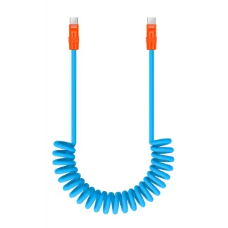 Newell USB-C - USB-C 100 W cable, 2 m, Silicone, Spiral, Blue-Orange