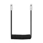 Newell USB-C - USB-C 100 W cable, 2 m, Silicone, Spiral, Black