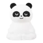 Redleaf Silly Panda silicone LED lamp, white panda-shaped night light with black ears and eye patches, soft glow, rechargeable battery, remote control included