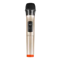 Wireless dynamic microphone UHF PULUZ PU628J 3.5mm (gold)Wireless dynamic microphone UHF PULUZ PU628J 3.5mm (gold)