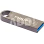Philips 128GB USB 3.1 zibatmiņa ar alumīnija korpusu un atslēgu cilpu, zils USB 3.1 konektors.