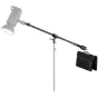 Neewer 90-160 cm regulējams tripod boom arms ar pievienotu gaismas galvu, 180° rotācija, alumīnija konstrukcija, 5 kg slodzes kapacitāte, tukšs smilšu maisiņš balansēšanai