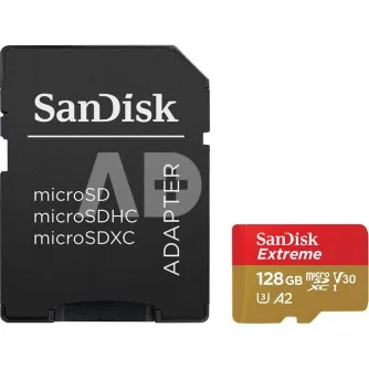 Sandisk memory card microSDXC 128GB Extreme + adapter