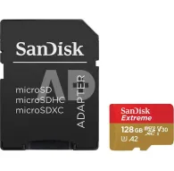 Sandisk memory card microSDXC 128GB Extreme + adapterSandisk memory card microSDXC 128GB Extreme + adapter