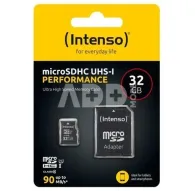Intenso microSDHC 32GB Class 10 UHS-I U1 PerformanceIntenso microSDHC 32GB Class 10 UHS-I U1 Performance