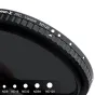 К&F Concept 67 мм регулируемый ND-фильтр – боковой вид с гравировкой шкалы ND8‑ND128 и контрольными точками на ободе