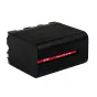 MITOYA LONG LIFE NP‑F970 7800mAh lithium-ion battery, black casing with red stripe and side contacts, designed for Sony cameras and LED lights.