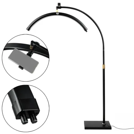 MITOYA LED MOON LIGHT Bi-color Cosmetic Lamp on a Tripod Black