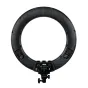 Front view of the MITOYA RL-480L 45 cm bi-color LED ring light with 60 W power, 480 SMD LEDs, adjustable 3000‑6000 K color temperature, digital display, dual control knobs, USB charging port and tripod mount.