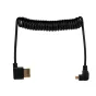 Angled HDMI Cable [Left] - Micro HDMI [Right] 50cm Spiral