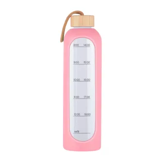 KiCA Hydro Glass Sports Bottle 1000 ml - Pink
