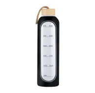 KiCA Hydro Glass Sports Bottle 1000 ml - BlackKiCA Hydro Glass Sports Bottle 1000 ml - Black