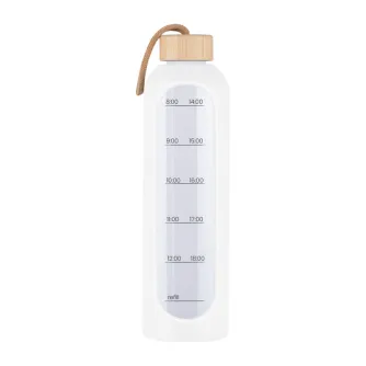 KiCA Hydro Glass Sports Bottle 1000 ml - White