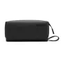 Black DJI Osmo Pocket 4P carrying bag with zippered closure and wrist strap, featuring embossed OSMO logo, compact protective storage for the Osmo Pocket 4P camera.