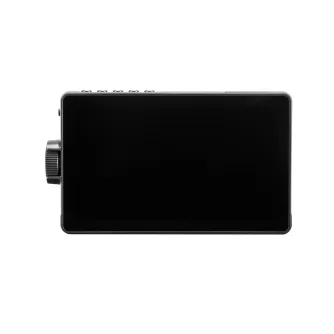 Viltrox DC A1 7 Super Bright 7‑pēdu ultra bright ārējais LCD monitors aizmugures skats ar lielu regulēšanas pogu kreisajā pusē un augšējām pogām