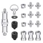 Neewer 16-piece metal tripod screw adapter set with 1/4" and 3/8" thread converters, D-ring screw and anti-slip pad for camera accessories