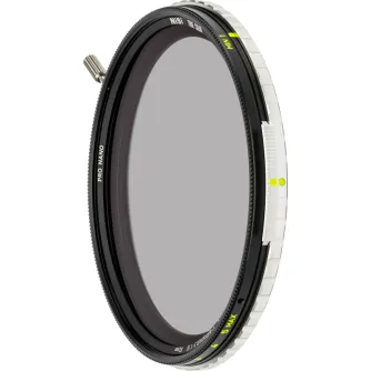 NISI True Color 49mm variable ND/PL filter with independent ND and polarizer controls, ultra‑slim aluminum frame, luminescent markings and metal front cap