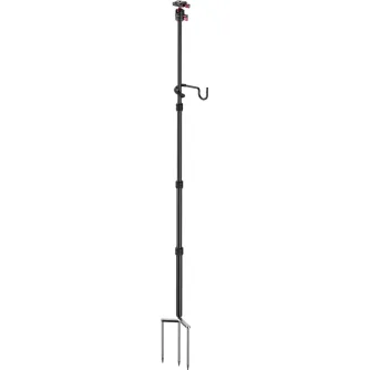 6397 Monopod with Triple Ground Spikes and Panoramic Ball Head with Arca-Swiss Plate