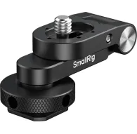 SmallRig 6323 foldable monitor support with stepless damping, 270° tilt, 1/4"-20 thread and cold shoe mount, black anodized aluminum, knurled base with holes, silver adjustment knobSmallRig 6323 foldable monitor support with stepless damping, 270° tilt, 1/4"-20 thread and cold shoe mount, black anodized aluminum, knurled base with holes, silver adjustment knob