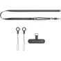 SmallRig 6732 BS‑S1 black 2‑in‑1 shoulder strap with metal ring, swivel hook, two lanyards and a phone tether tab for secure hands‑free phone access