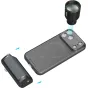 SmallRig 3,5x telefoto lēns iPhone 18 Pro kameras uzsākumā, ar noņemamā izstrādātāju ar baterijas funkciju un spūtnīcu kontrolniecēm, parādīts kā pilns komplekts.