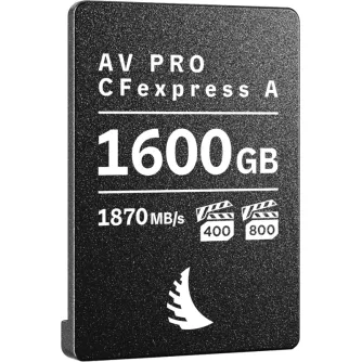 Angelbird AV PRO CFexpress Type A 1600 GB pamats kartīca, 4.0 Type A, 1870 MB/s lasīšana, 1600 MB/s rakstīšana, VPG400/VPG800, kompatīcija ar Sony Alpha un Cinema Line kamerām