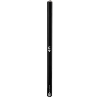 Manfrotto ONE Hybrid column extension, 50.5 cm black cylinder, tool‑free modular accessory for ONE tripod, 15 kg payload, shown in side view with safety symbols.