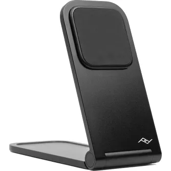 Peak Design Qi2 bezvētā pienošanas standa koka no anodizēta alūmīna, ar taisnstūra magnetiskā pienošanas plaknīcu, iespējama regulējama pāpētu, silikona pamata un 'pd' logo, piemērota portrait vai landscape skats ņemšanai līdz 1