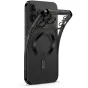 Tech-Protect MagFlex black case for iPhone 17/18 Pro with transparent back, magnetic MagSafe ring and camera lens protection