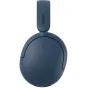 Blue Sony WH‑CH730N wireless noise‑cancelling headphones, top view of the ear cup with the Sony logo on the headband and a built‑in mic grille