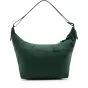 Peak Design City Crescent 12L crossbody bag in cypress green, featuring an ergonomic crescent shape, adjustable strap, weather‑resistant recycled fabric and a stowable BagLev™ hook.