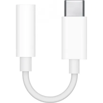 Apple USB-C to 3.5 mm Headphone Jack Adapter, White, MW2Q3ZM/A