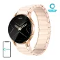 Zelta COLMi i28 Ultra smartwatch ar magnetiski joslām un 1,43‑pusējo AMOLED ekrānu, par godu smartphonea ikonu ar COLMi logo
