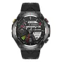 Colmi V75 melna smartwatch ar 1,45‑polzāku HD touchscreeni, parādot sveikates metrikas, kompasu, augstumu, apgādu, laiku 22:09, datumu 06/28, akumu 268, temperatūru 24°C, zelta akcenta poga un sarkans spīdiens uz melnu tekstu šķ