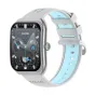 Zelta Colmi P86 smartwatch ar 1,93‑polzāmu AMOLED ekrānu, saule‑zili silikona strapu, rotātu krūnu un ģerboņu izpildes funkcijas